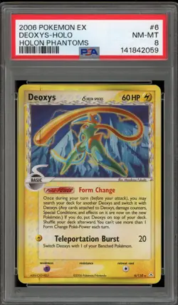 Pokemon Deoxys EX Holon Phantoms Holo Rare #6 PSA 8 - Image 1