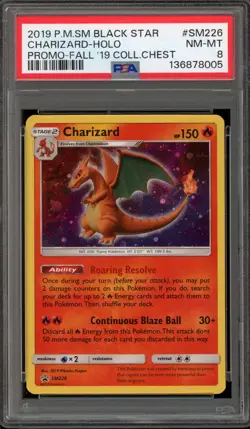 Pokemon Charizard Fall '19 Collector Chest Holo Promo SM226 PSA 8 - Image 1