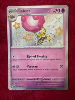 Pokemon TCG Rabsca Holo 163/091, Paldean Fates (NM) - Image 1