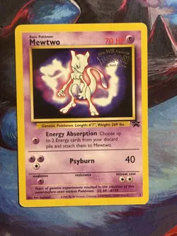 Mewtwo 3 WOTC Black Star Promo WB Presents Pokemon The First Movie Stamped - Image 3
