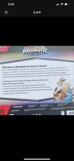 Pokemon TCG SV8.5 Prismatic Evolutions Poster Collection Box Factory Sealed - Image 4