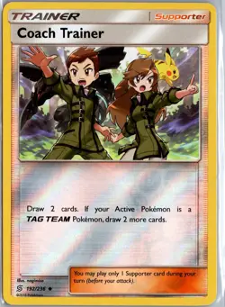 Coach Trainer 192/236 Uncommon Unified Minds Pokemon Reverse Holo MP - Image 1