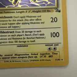 Pokemon Magneton 11/62 Fossil Holo NM - Image 5
