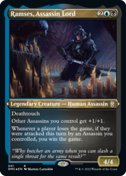 Moderate Play, English MTG Foil Ramses, Assassin Lord - Foil Etched Commander: D - Image 1