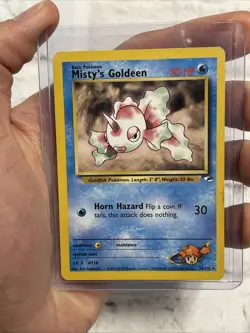 Misty’s Goldeen 30/132 Gym Heroes Pokemon Lightly Played LP Vintage Nintendo TCG - Image 1