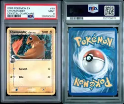2006 POKEMON EX CRYSTAL GUARDIANS 49 CHARMANDER MINT PSA 9 - Image 3