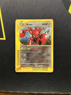 Scizor H21/H32 LP -Vintage Rare Holo Pokemon Card- Aquapolis (6s) - Image 1