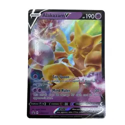Pokemon TCG Alakazam V SWSH083 Black Star Promo Ultra Rare Holo Lightly Played - Image 1