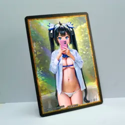 HESTIA Waifu Anime Card LIMITED 1/1 Custom TCG Holo Goddess Story ACG T15398 - Image 2