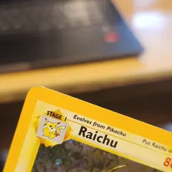 Pokemon Raichu Base Set 2 Holo Rare Stage 1 80 HP Card 16/130 2000 - Image 5