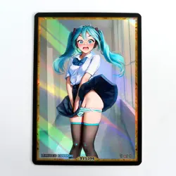 HATSUNE MIKU Waifu Anime Card LIMITED 1/1 Custom TCG Holo T15396 - Image 1
