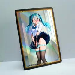 HATSUNE MIKU Waifu Anime Card LIMITED 1/1 Custom TCG Holo T15396 - Image 2