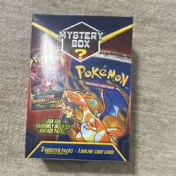 Pokemon Mystery Box Booster Packs Online Code Card Charizard Celebi Mewtwo - Image 1