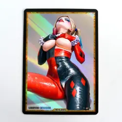 HARLEY QUINN Waifu Anime Card LIMITED 1/1 Custom TCG Holo T15394 - Image 1