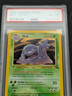 1999 Pokemon Fossil #13 MUK HOLO 13/62 Base Set Series RARE Pokemon Card PSA 6 - Image 2