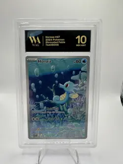 Gem Mint 10 Pokemon Trading Card Game Horsea 067/064 Sv: Shrouded Fable Holo - Image 1