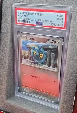 POKEMON CARD BRONZOR REVERSE HOLO MASTER BALL PRISMATIC PRE EN #66 GRADED PSA 9 - Image 4