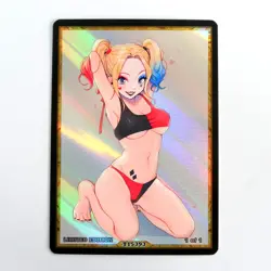 HARLEY QUINN Waifu Anime Card LIMITED 1/1 Custom TCG Holo T15393 - Image 1