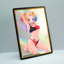 HARLEY QUINN Waifu Anime Card LIMITED 1/1 Custom TCG Holo T15393 - Image 2