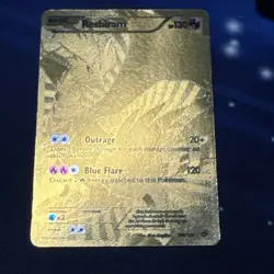Pokemon Reshiram 114/113 Gold 130 HP Rare Holo Card English - Image 2