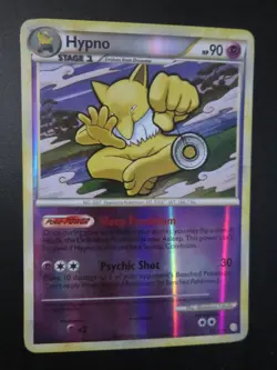 HYPNO REVERSE HOLO POKEMON CARD 23/123 HGSS LIGHT PLAY EX - Image 1