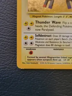 Pokemon Card Magneton 9/130 Base Set 2 Holo Rare Vintage WOTC (HP) - Image 2