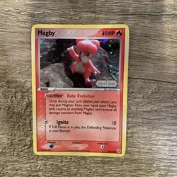 Pokemon Card - Magby Legend Maker 58/92 Common Reverse Holo Stamped 58/92 LP - Image 1