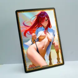 ERZA SCARLET Waifu Anime Card LIMITED 1/1 Custom TCG Holo T15385 - Image 2