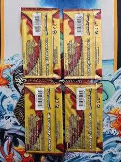 Pokemon Crimson Invasion 3 Card Mini Booster Packs Complete Art Set Lot of 4 - Image 2