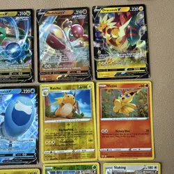 2021 Pokemon 24 Card Lot Evolving Skies VMAX, V, Full Art, Halo, Raichu - Image 4