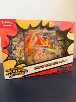 Pokemon TCG: Mega Evolution Ascended Heroes Emboar Factory Sealed EX Card Box - Image 1