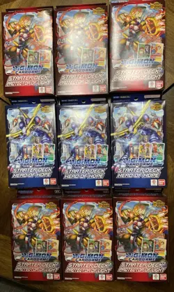 Digimon Hero of Hope Starter X3 Deck Card Game New Free Protector Of Light X6 - Image 1