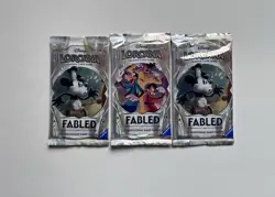 Disney Lorcana TCG: Fabled Set Lot of 3 Booster Packs (12 cards per pack) Sealed - Image 1