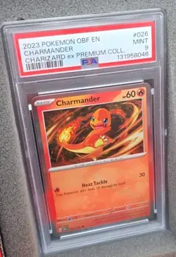 POKEMON CARD CHARMANDER 26 OBF EN CHARIZARD EX PROMO #26 GRADED PSA 9 MINT - Image 3