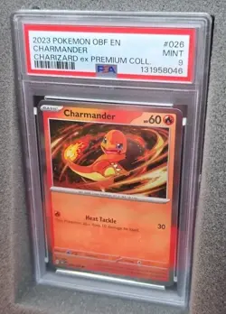 POKEMON CARD CHARMANDER 26 OBF EN CHARIZARD EX PROMO #26 GRADED PSA 9 MINT - Image 4