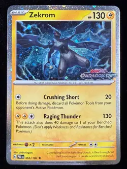 Zekrom (Paradox Rift Stamped) Holo Rare Miscellaneous Cards & Products 066/182 N - Image 1