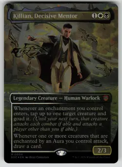 Killian, Decisive Mentor (Borderless) Foil Secrets of Strixhaven 4 MTG NM - Image 1