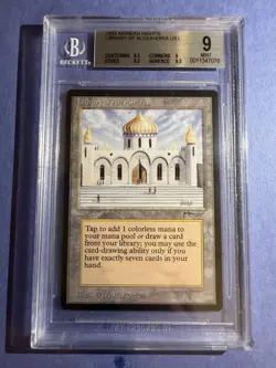 Arabian Nights Library of Alexandria BGS 9.0 Graded Magic MTG - Image 1
