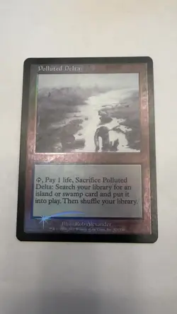 Magic The Gathering Foil Onslaught Polluted Delta LP lightly played excellent - Image 1