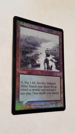 Magic The Gathering Foil Onslaught Polluted Delta LP lightly played excellent - Image 3