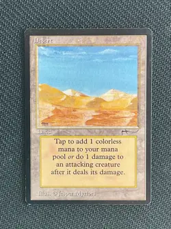 Desert LP Arabian Nights ARN Land MTG Magic The Gathering WOTC Colorless Vintage - Image 2