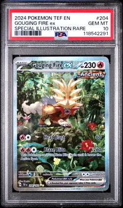 2024 POKEMON TEMPORAL FORCES SPECIAL ILLUSTRATION RARE GOUGING FIRE EX PSA 10 - Image 1