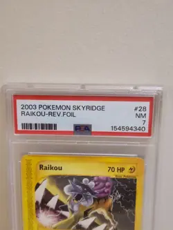 2003 Pokemon SKYRIDGE RAIKOU - REV .FOIL #28 NM (PSA 7) - Image 3