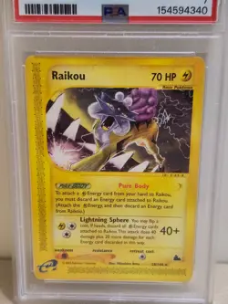 2003 Pokemon SKYRIDGE RAIKOU - REV .FOIL #28 NM (PSA 7) - Image 4