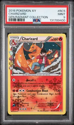 PSA 9 MINT 2016 Pokemon XY Charizard Gen Radiant Collection RC5 - Image 1