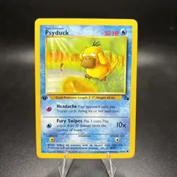 Psyduck NM/LP 53/62 1st Edition Fossil Pokemon TCG Regular Near Mint LP -j - Image 1
