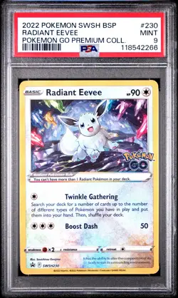 2022 POKEMON SWSH BLACK STAR PROMO #230 RADIANT EEVEE PSA 9 - Image 1
