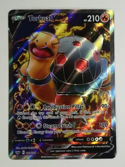 TORKOAL V - #188/202 - Pokemon Sword and Shield Base Set Ultra Rare Full Art NM - Image 1