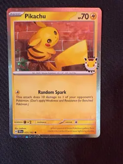 2025 Pokemon Day Pikachu 051/162 Cosmos Holo Promo NM - Image 1