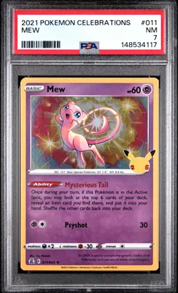 Mew 011 Celebrations Pokemon PSA 7 - Image 1